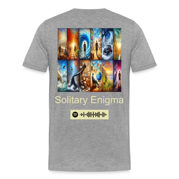 Grey Printed Stay Lit Apparel | Christian.JCFM’s Solitary Enigma T-Shirt